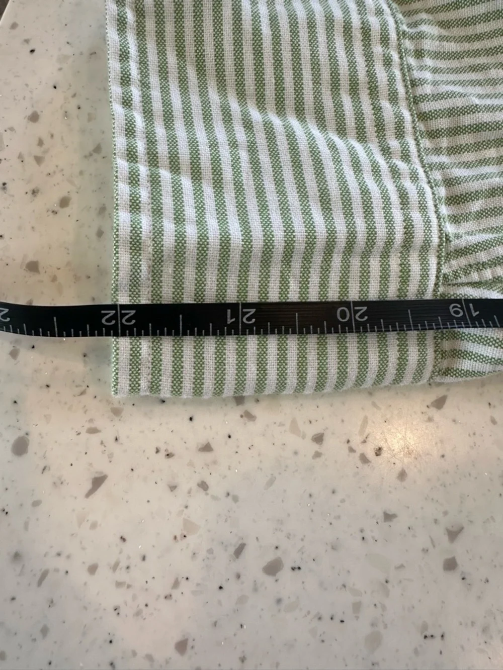 J. Crew Light Green and White Striped Button-Down Cotton Shirt Size XL